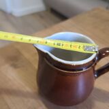 Brown ceramic milk jug