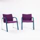 Fauteuil lounge Thonet Wulf Schneider s320 en laine violette, années 1980