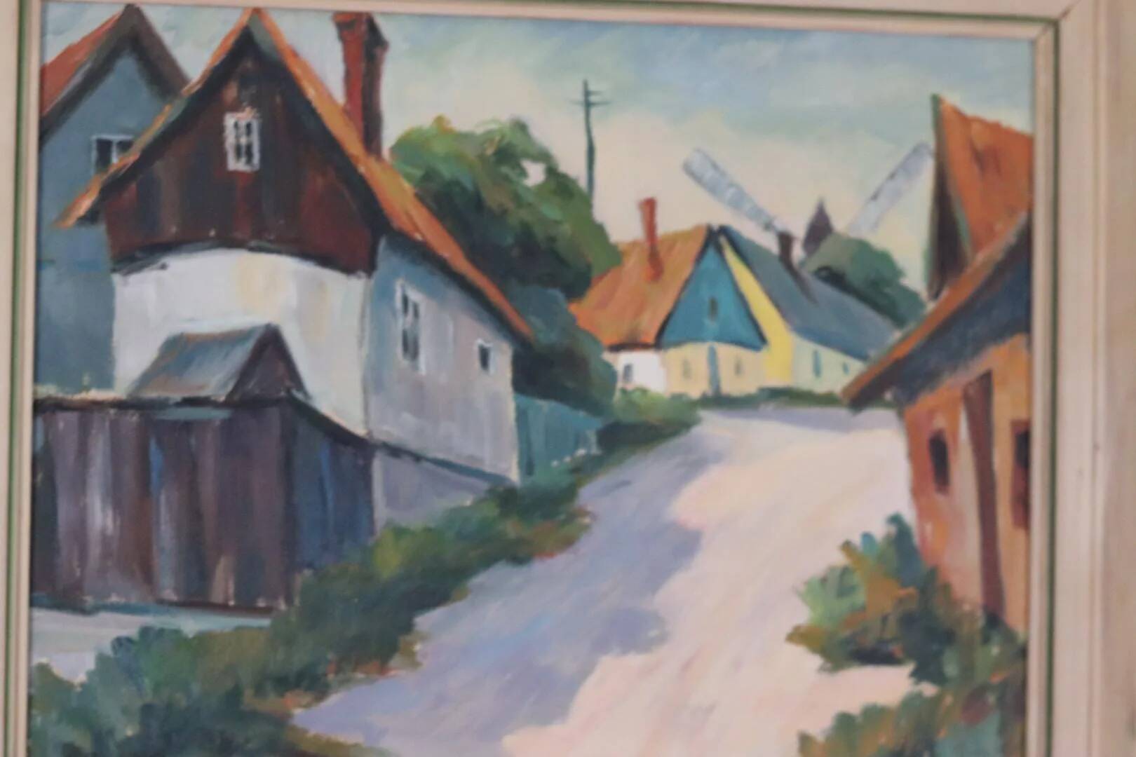 « Scène de village » par Alvar Johansson