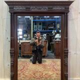 Renaissance style mirror - Henri II in walnut