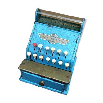 small cash register toy old sheet metal