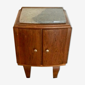 Art deco style bedside table from the 50s marble