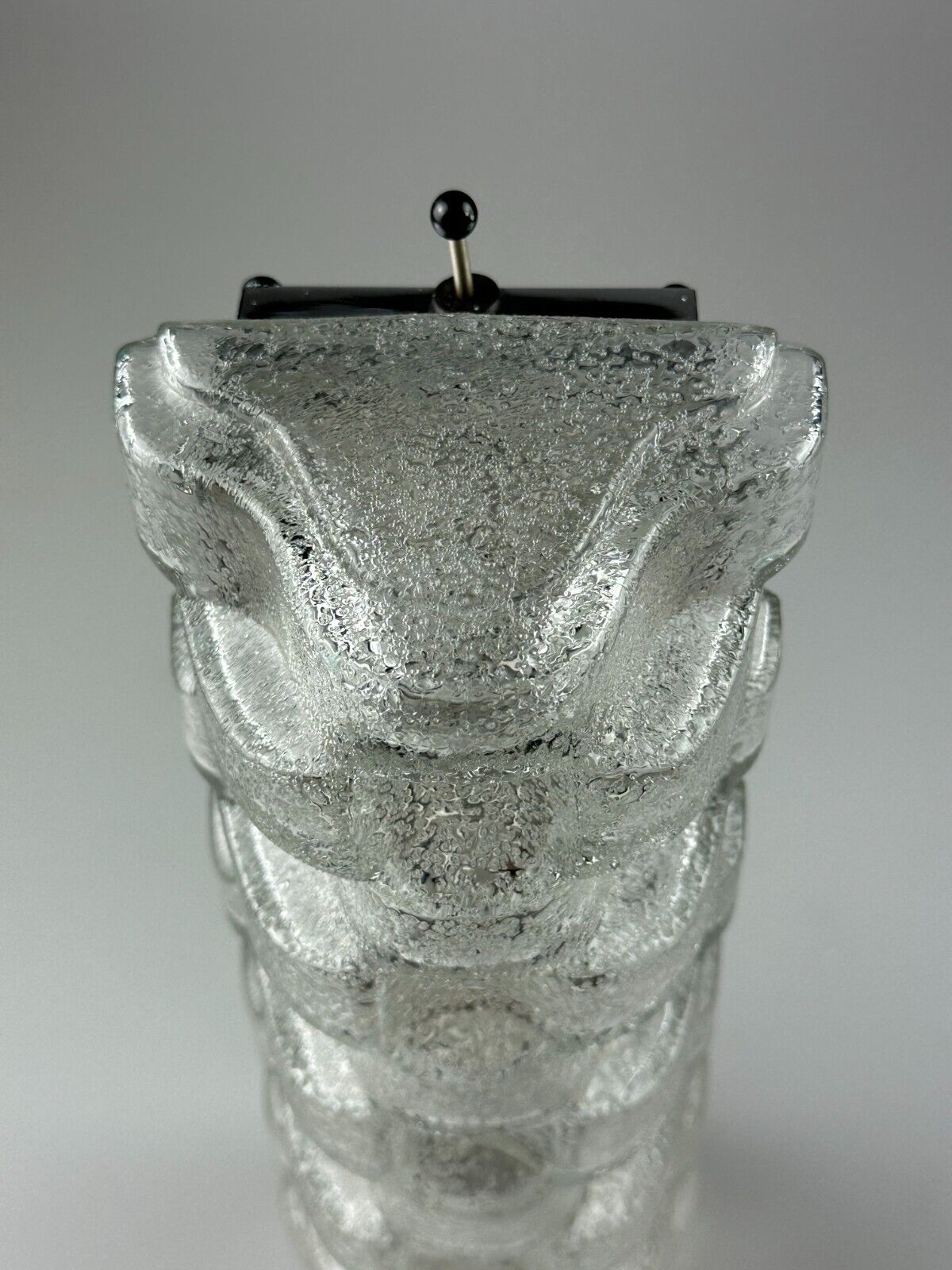 60s 70s wall lamp limburg germany wall sconce ice glass chrome space age