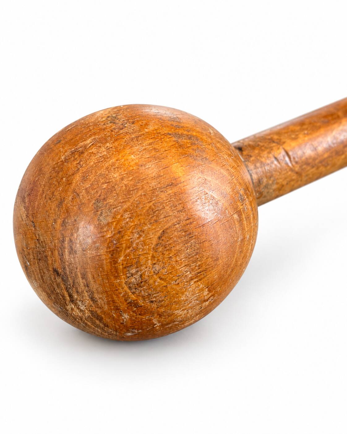 Antique Turned Wooden Dumbbell
