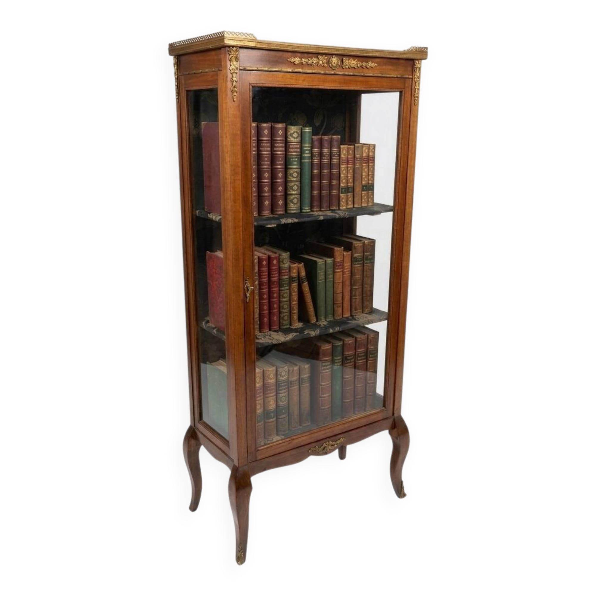 Vitrine ancienne style transition Louis XV-Louis XVI en Acajou
