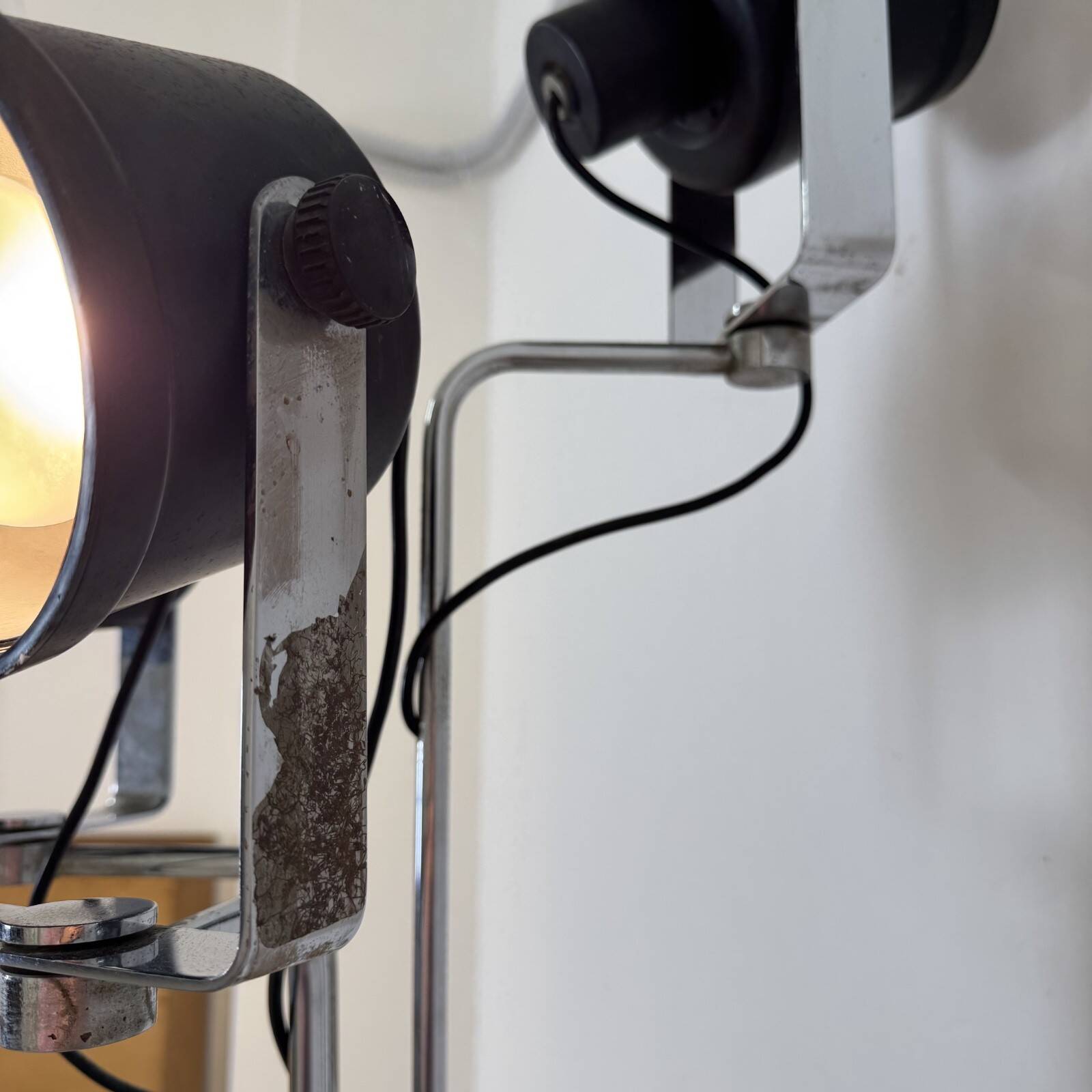 Floor Lamp Lights Milan Model P433 Brusasco and Torretta Design 1970s