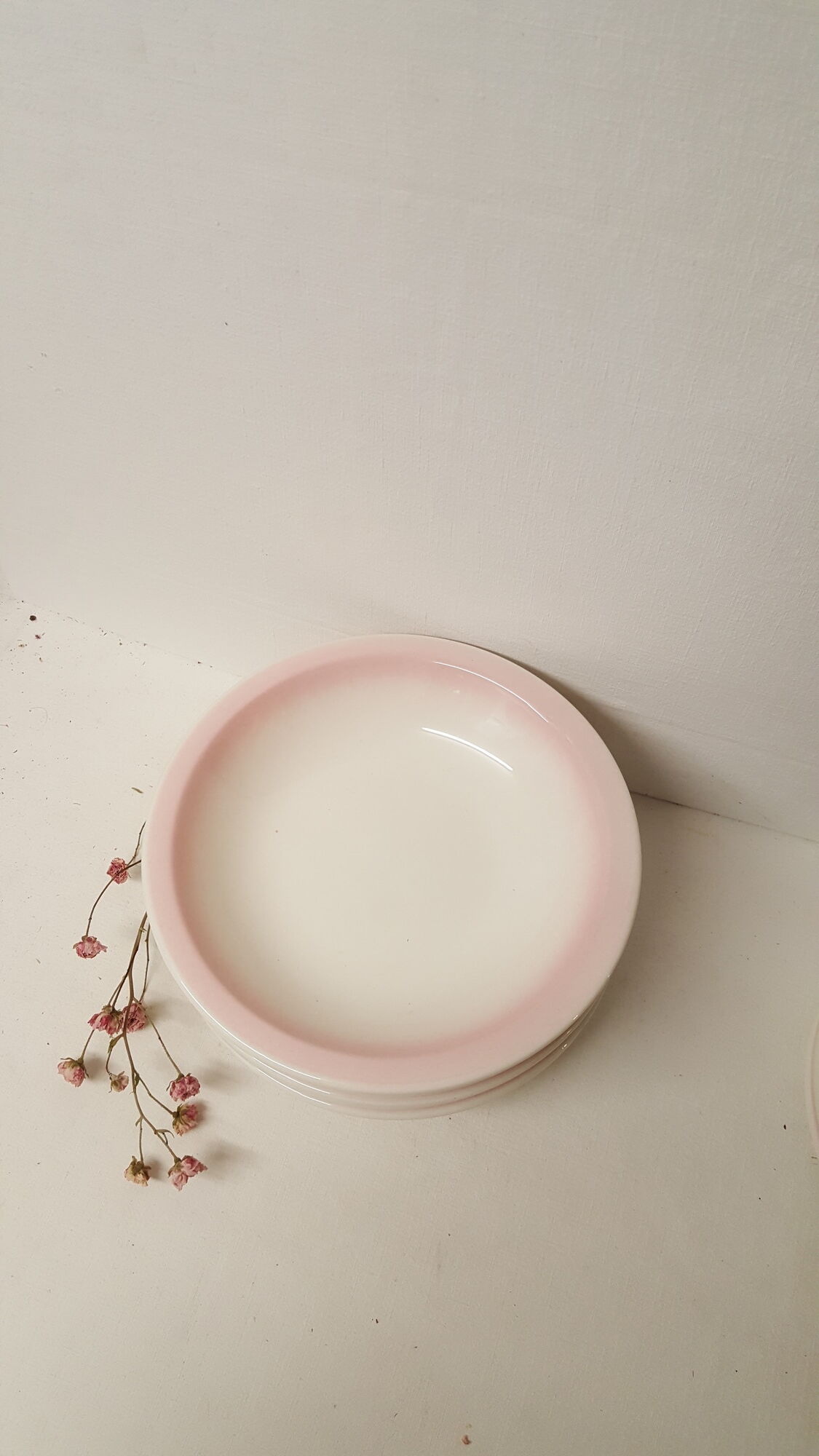 Set of 6 hollow plates, made in Italy, Ceramica CCC.