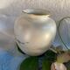Hand-painted pearlescent porcelain vase