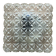 Square wall light or ceiling light in transparent glass, vintage fixture.