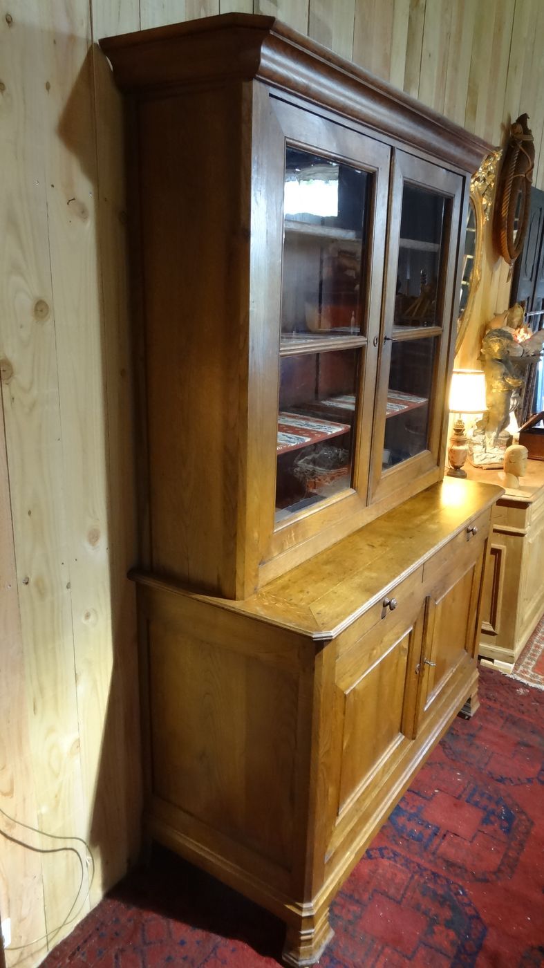 Two-body sideboard XIXth in oak 150 x 224 cm