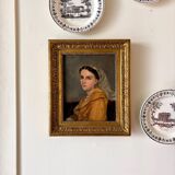 Portrait à l'huile sur toile encadré
