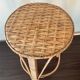 Vintage rattan and wicker plant holder