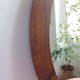 Miroir ovale en bois