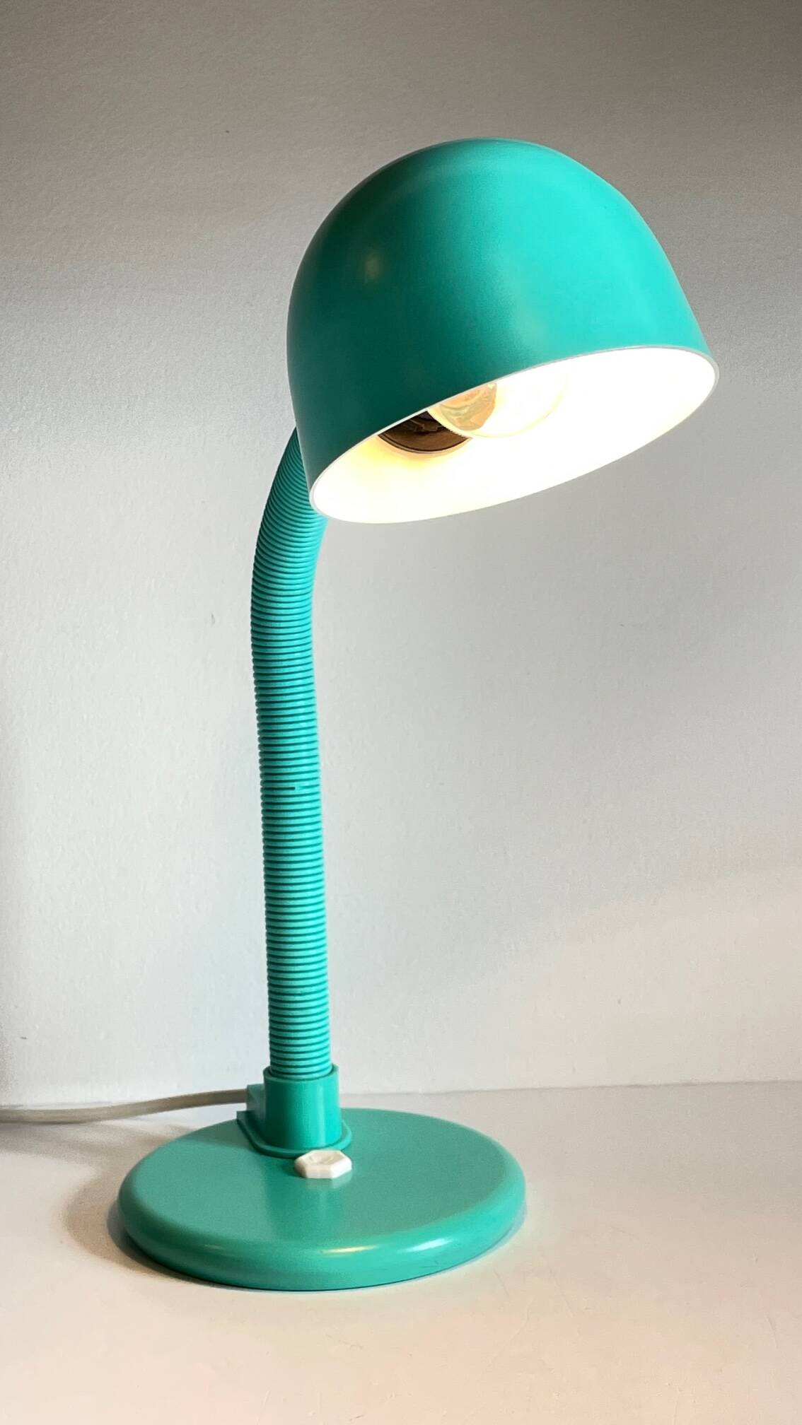 80s steel lamp by Aluminor France