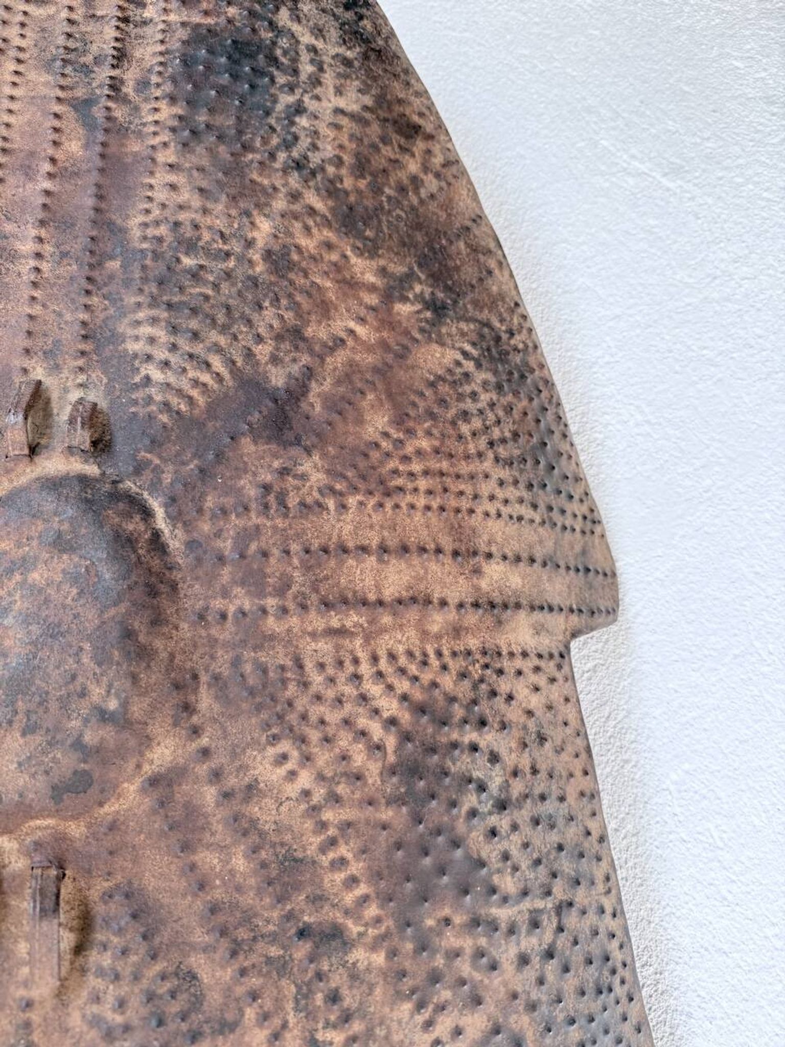 "Glagwa" shield embossed metal Cameroon 20th century