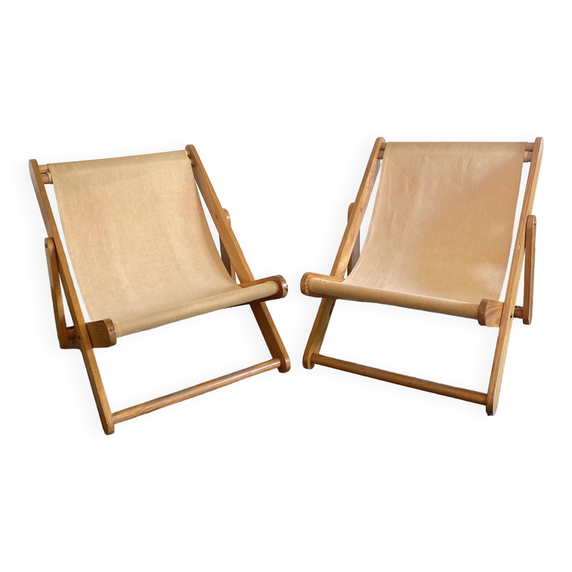 Pair of vintage lounge chairs by Pierre Beguet, 1970