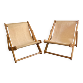 Pair of vintage lounge chairs by Pierre Beguet, 1970