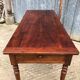Antique farmhouse table in solid cherry wood with 4 drawers