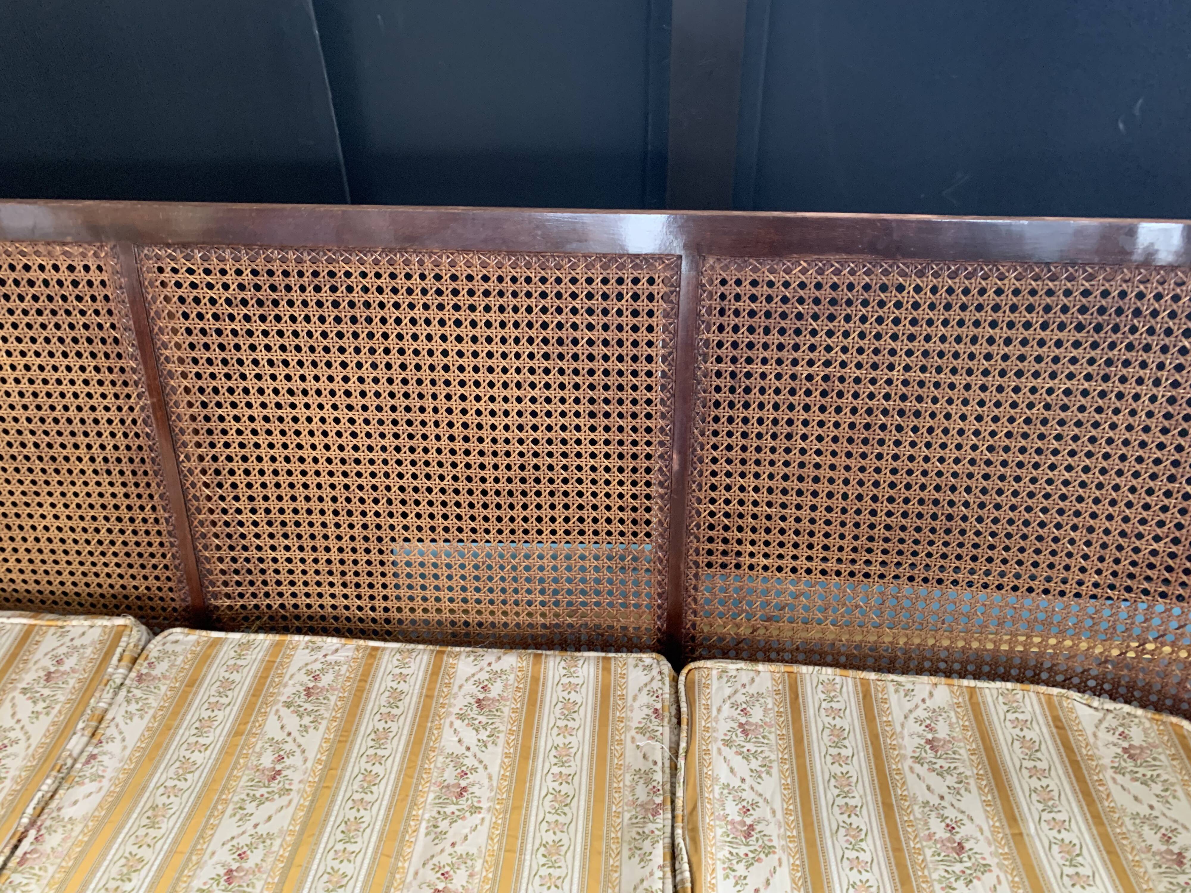 Wooden sofa and cannage