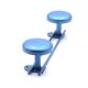 Electric blue metal coat rack, 1950s