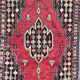 Nice vintage Persian mazlaghan handmade carpet 120x196 cm