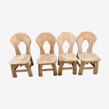 Rustic teak chairs