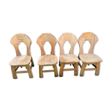 Rustic teak chairs