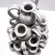 Vintage Tulip Vase with 25 White Glazed Ceramic Amphoras, Italy