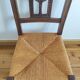 Chauffeuse,chaise basse sculptée XIXe-decor épis de blé