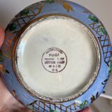 Old blue earthenware jewelry box