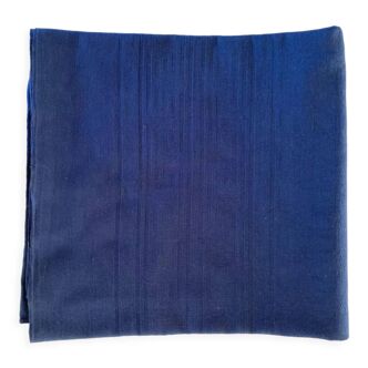 Old damask tablecloth navy blue - cotton -140x160 cm