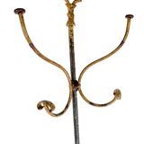 Porte-manteau et porte-parapluie Art Déco en fer doré, années 1930