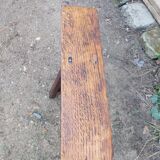 Old oak farm bench