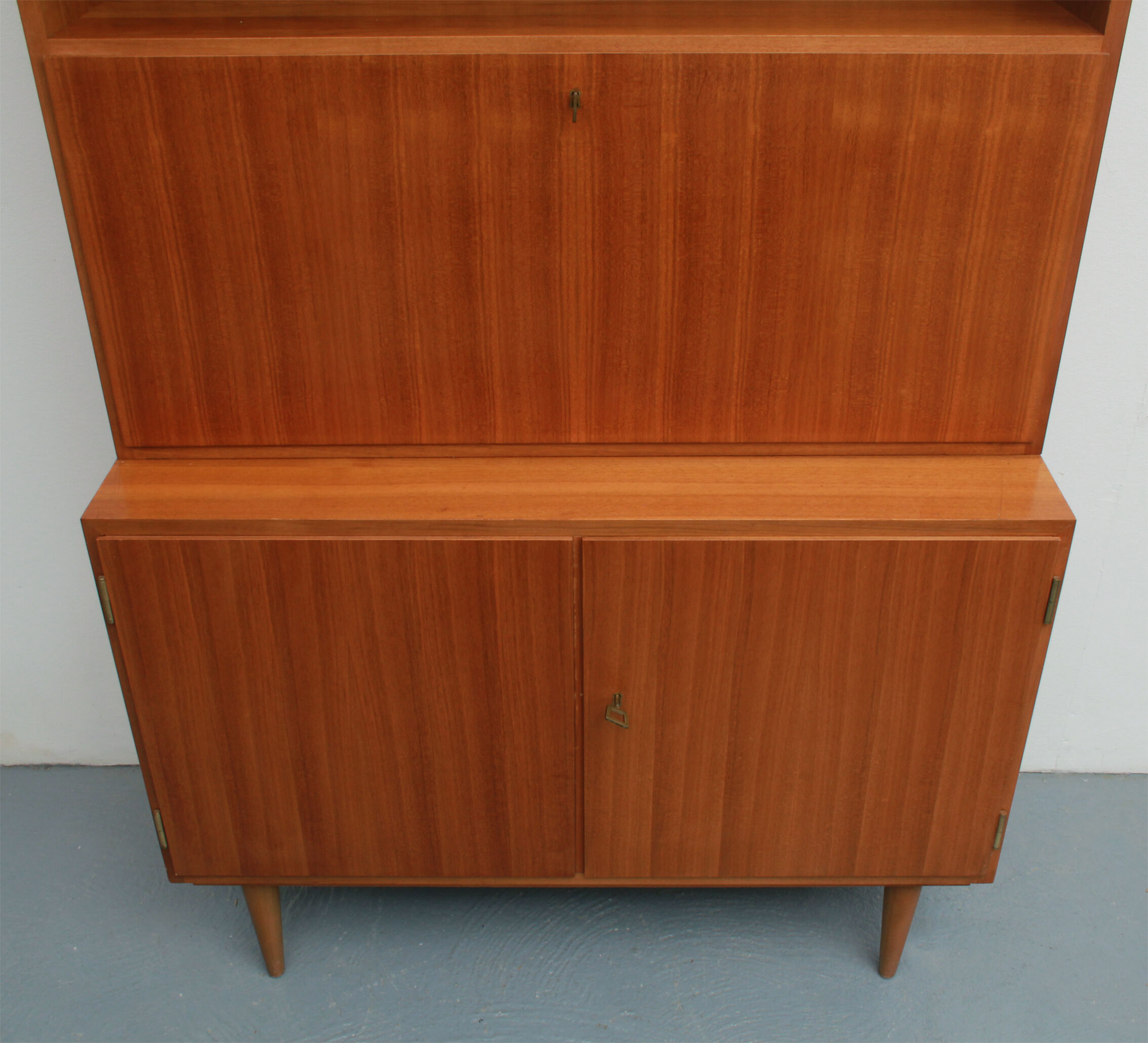 1960s secretary combination in walnut