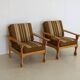 Vintage oak easy chairs |50s | danish