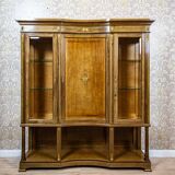Vintage Bookcase with Brass, 1930s