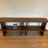 Shelves in ash with Iroko finish