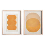 Duo of abstract paintings - paintings on paper signed Eawy