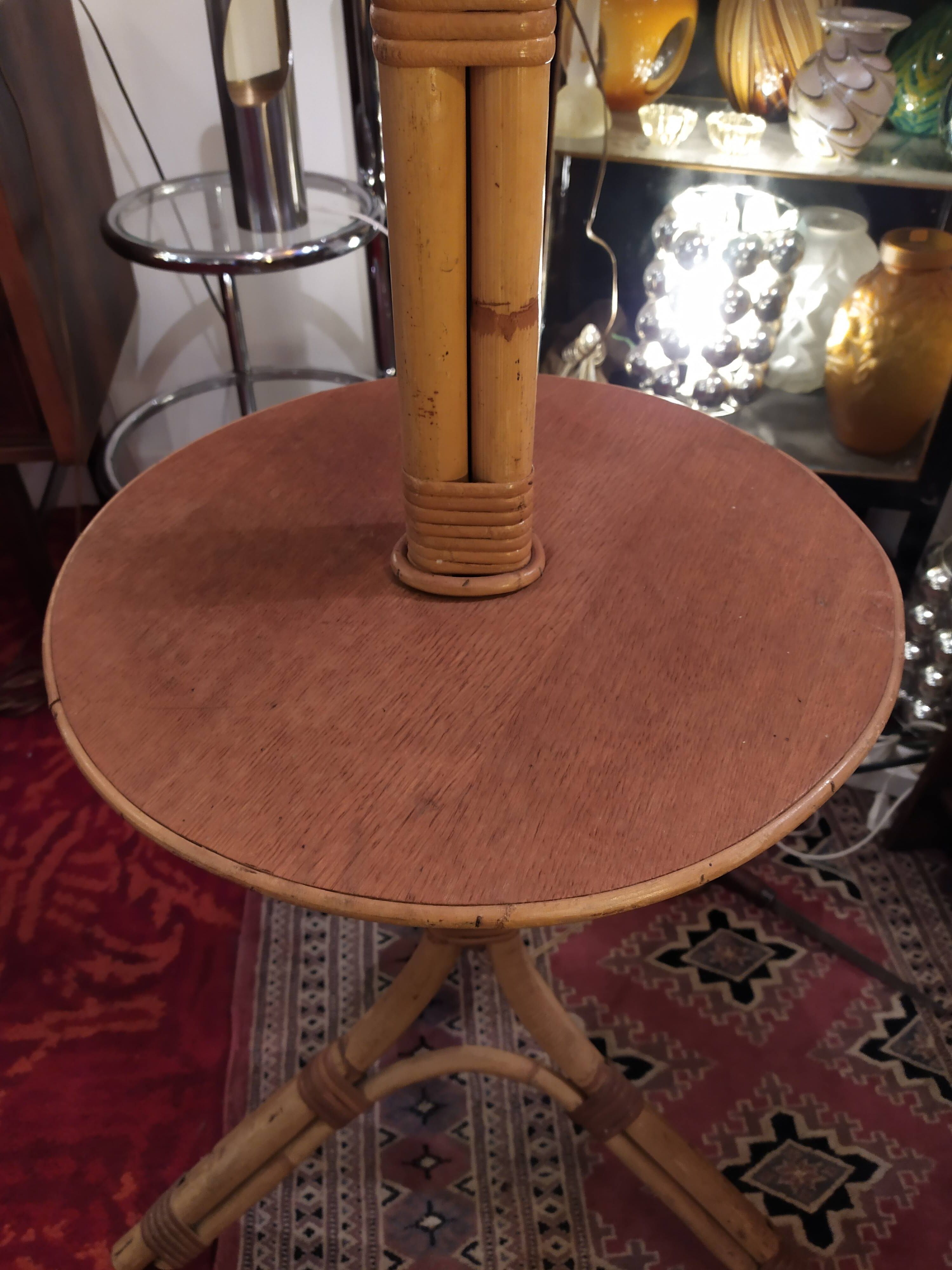 Rotin lamppost vintage rope