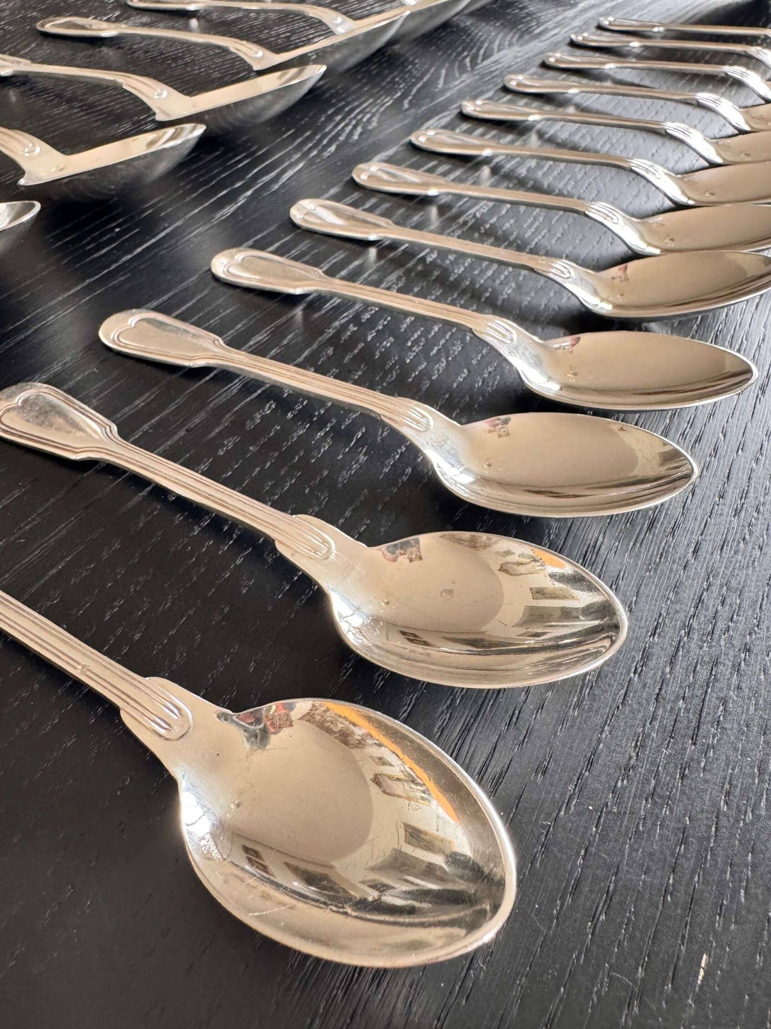 Vintage Ercuis cutlery set of 37 pieces, Chinon model.