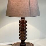 Charles Dudouyt style wooden lamp