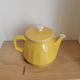 Cafetière, théière vintage jaune