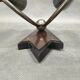 Czech Cubist Art Deco Wall Lamp, Metal and Wood, 1930s