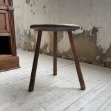 French tripod oak stool 50