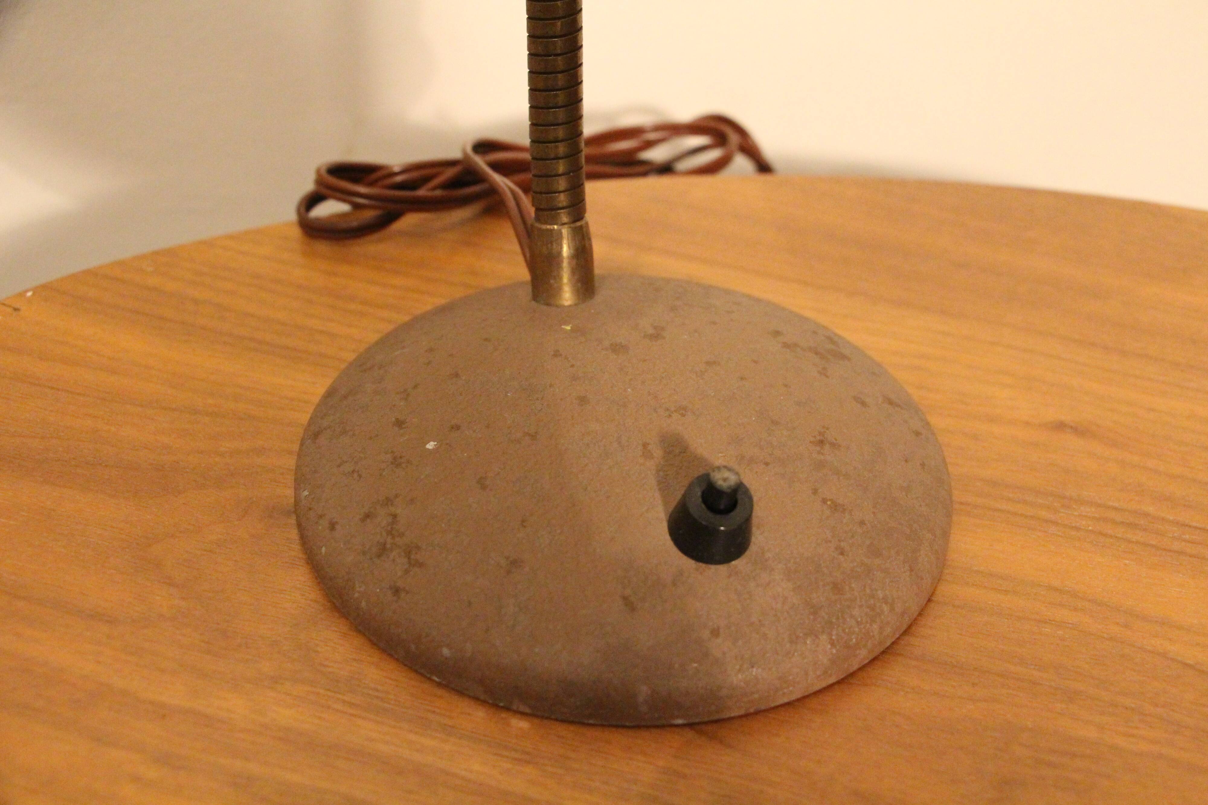 50's brown desk lamp