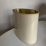 Oval lampshade hot water bottle lamp lacquered cardboard lined with gold 1970