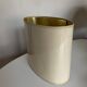 Oval lampshade hot water bottle lamp lacquered cardboard lined with gold 1970