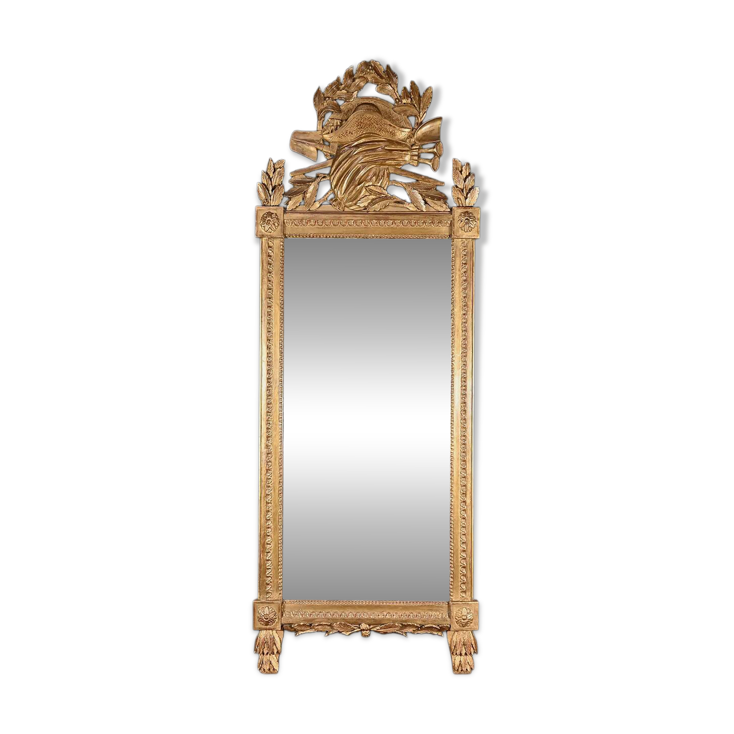 Important gilded wooden mirror, Louis XV period – 1768