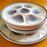 Set of 6 oyster plates and dish