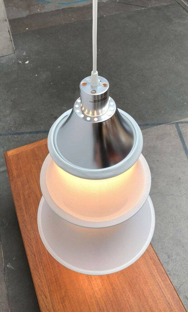 Falkland suspension lamp model by Bruno Munari for Danese Milano.